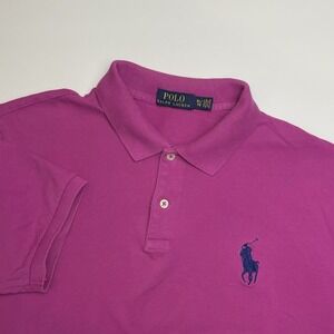 Polo Ralph Lauren Polo Shirt Men's XL Big Pony Purple Cotton Short Sleeve